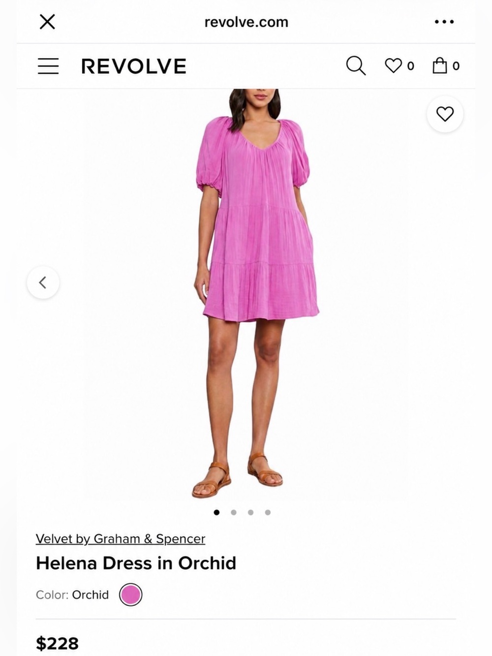 Velvet by Graham & Spencer Helena Dress in Orchid NWT